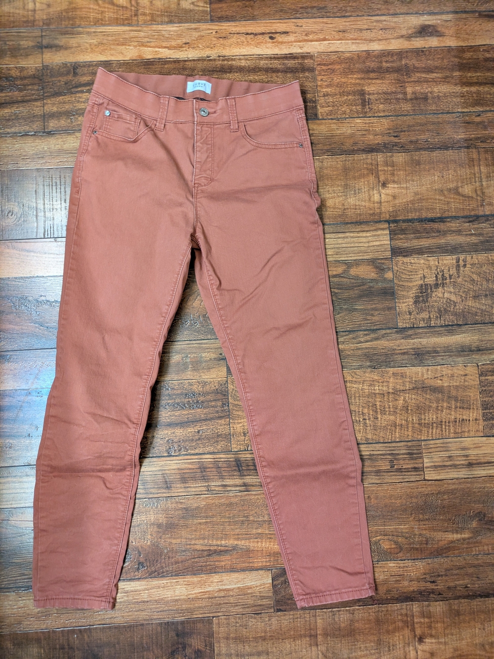 Curve Appeal Women’s 8/29 Rust Terracotta Stretch Skinny Jeans Pants